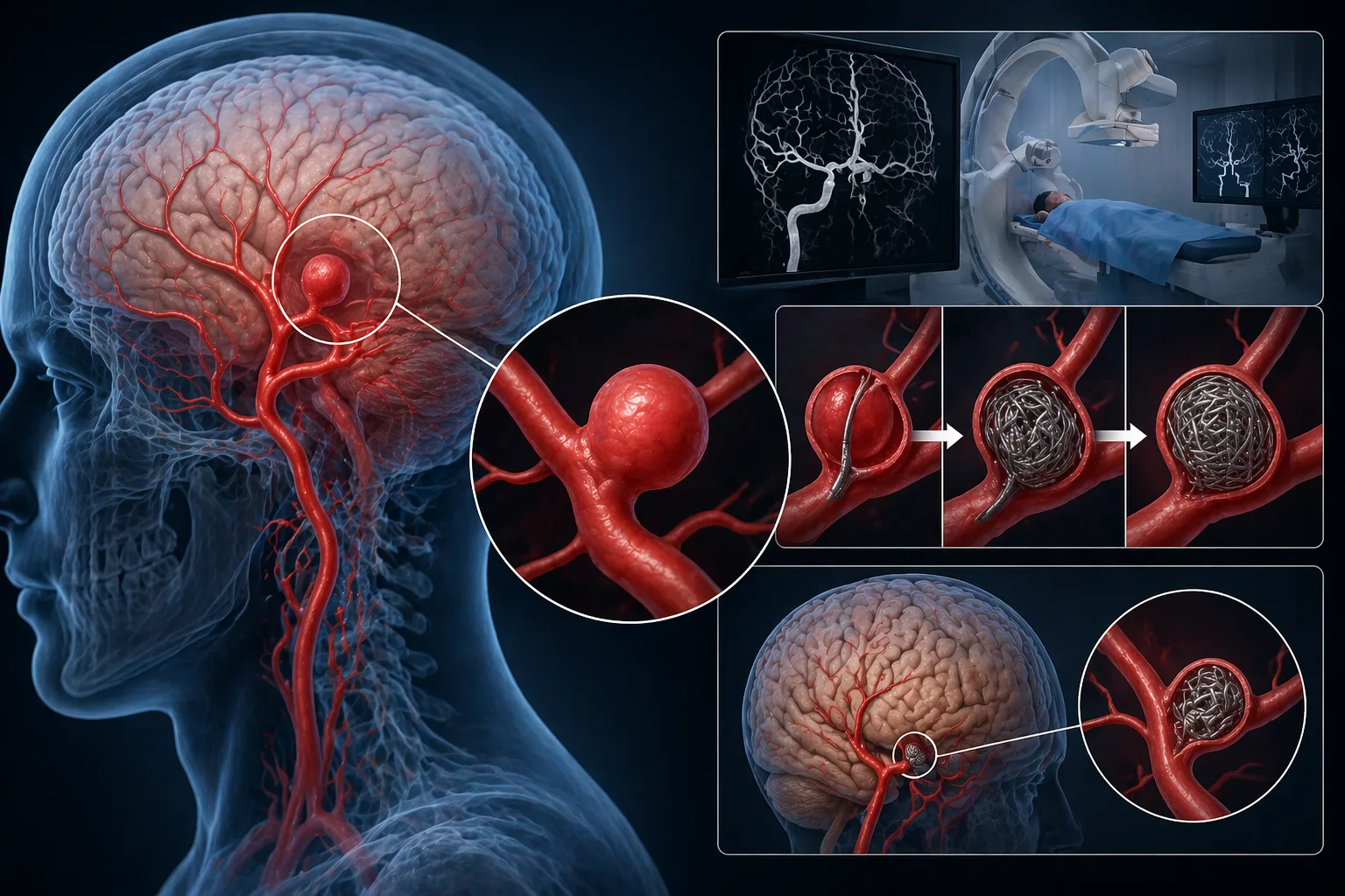 Diagnóstico y tratamiento de aneurismas cerebrales